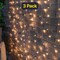 Warm White 96 LED Curtain Fairy Lights – 6-Strand Indoor Battery Light Set